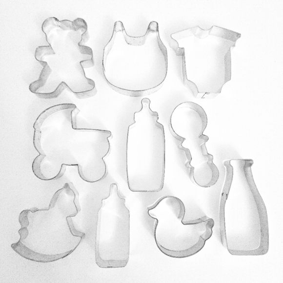 Baby Shower / Gender Reveal Vintage Cookie Cutters (Set of 10) - Picture 1 of 6